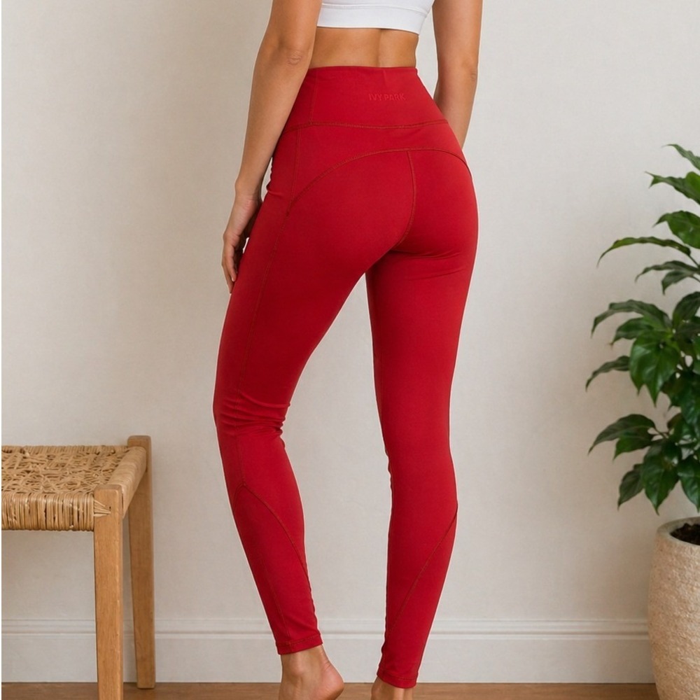 Adidas x Ivy Park High Waisted Leggings Athleisure Gym Pickleball Yoga Sporty